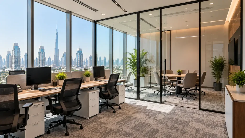 Business Center vs Traditional Office in Dubai: 7 Key Differences Private office space in Dubai suitable for businesses seeking flexible rental options